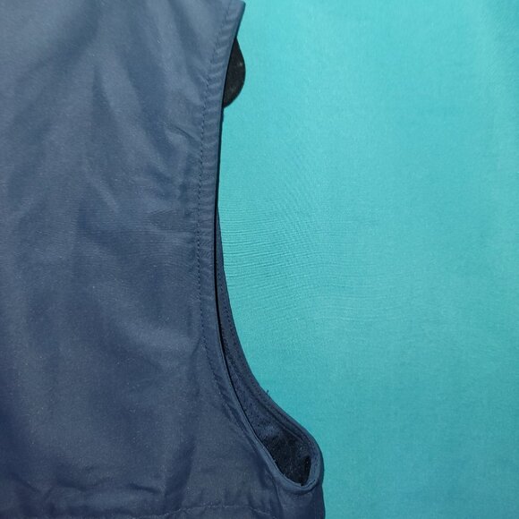 Scottevest Mens Medium Navy Blue Travel Vest With Multiple Pockets & Zipper Clos - Picture 13 of 15